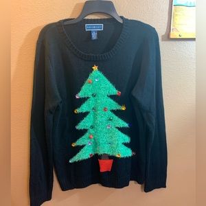 Karen Scott Christmas Tree Sweater XL